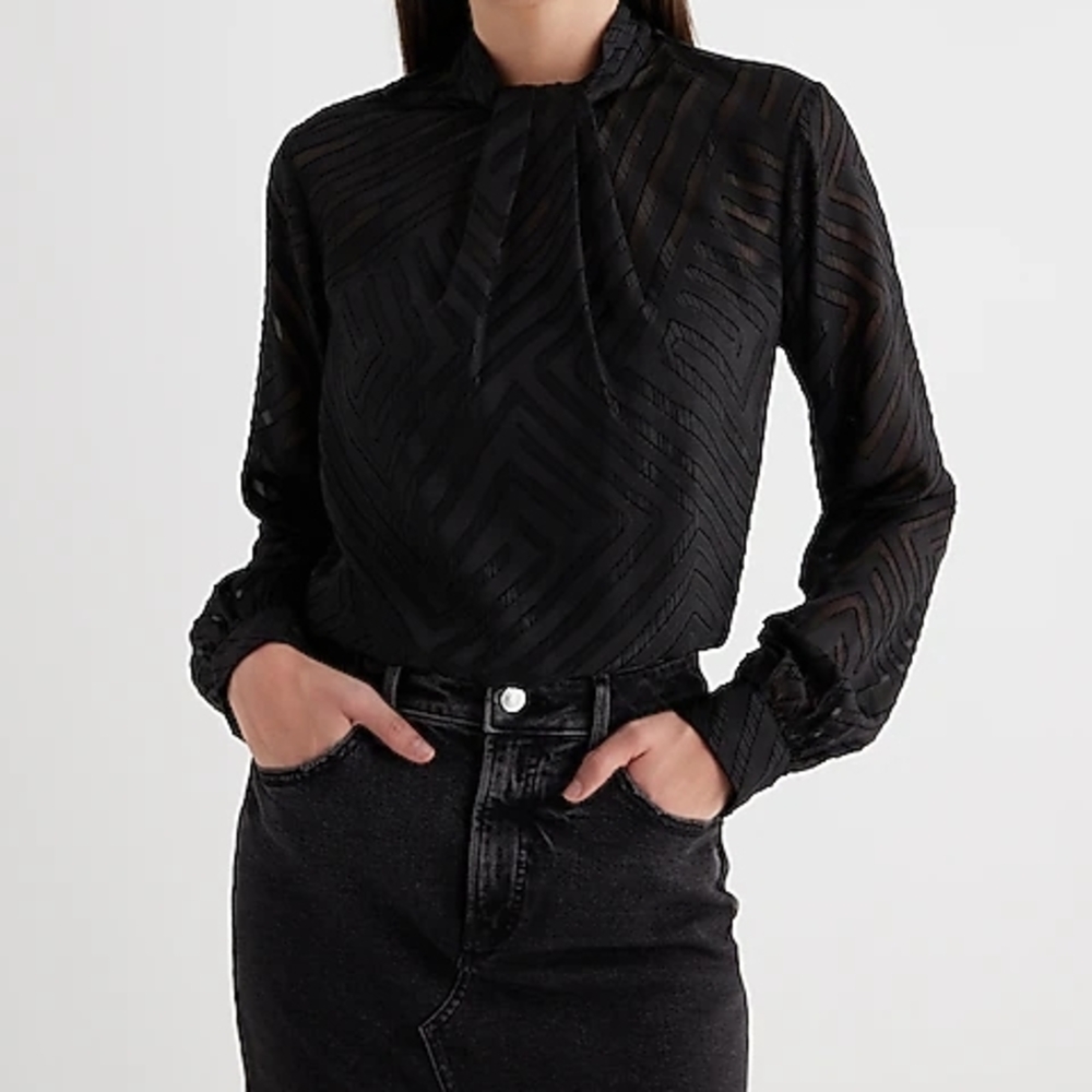 Elegant Black Women's Top NWT